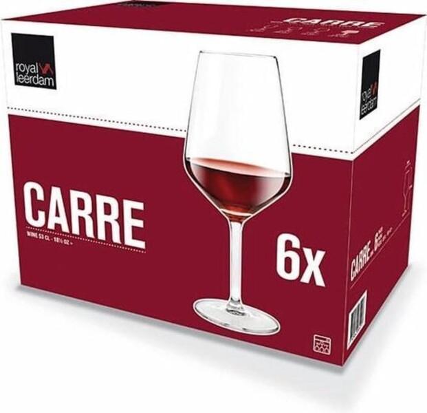 Royal Leerdam Carré Wijnglas Klein 290 ml - 6 stuks, Huis en Inrichting, Keuken | Servies, Verzenden