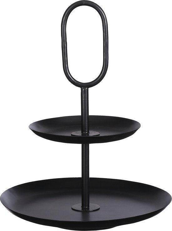 2dekans | Mica Decorations Rama Etagère 2 Laags - H36 x Ø28, Huis en Inrichting, Woonaccessoires | Etagères, Zo goed als nieuw
