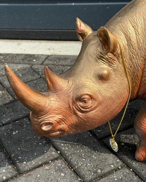 Daluxe Art - 1999 • Luxe pop art neushoorn – Bitcoin Edition, Antiek en Kunst, Kunst | Designobjecten