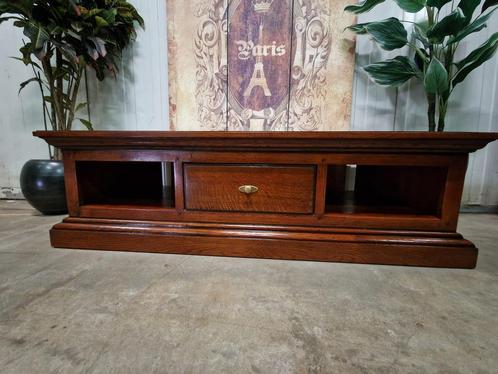 Klassieke donker kersen salontafel, Huis en Inrichting, Tafels | Salontafels, 100 tot 150 cm, Rechthoekig, Zo goed als nieuw, Kersenhout