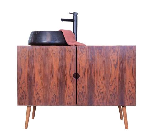 Badkamermeubel | Vintage | Rosewood |  2866, Huis en Inrichting, Badkamer | Badkamermeubels, 75 cm of meer, Zo goed als nieuw