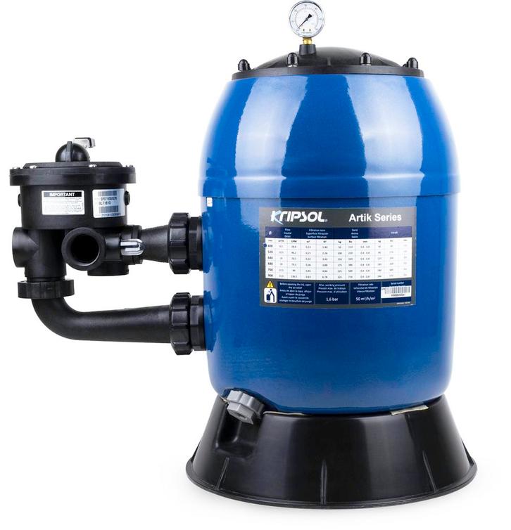 Kripsol Artik Classic side mount zandfilter 16m³, Tuin en Terras, Zwembad-toebehoren, Nieuw, Verzenden