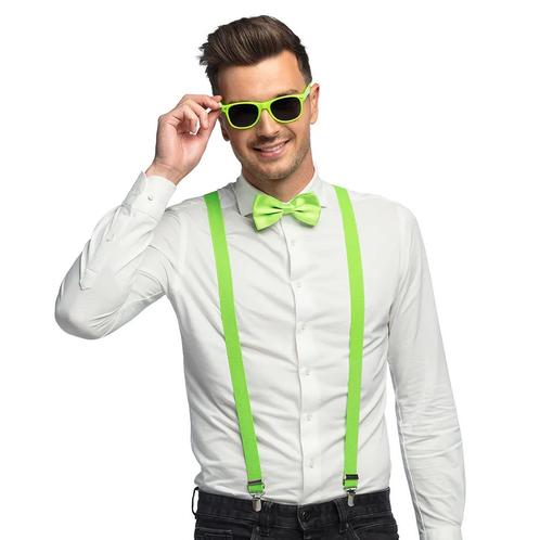 Neon Groene Accessoireset 3 delig, Hobby en Vrije tijd, Feestartikelen, Nieuw, Verzenden