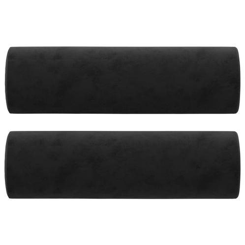 Sierkussens Zwart Fluweel - Retourdeal - 57% Korting!, Huis en Inrichting, Woonaccessoires | Kussens, Cilindervormig, Zwart, Nieuw