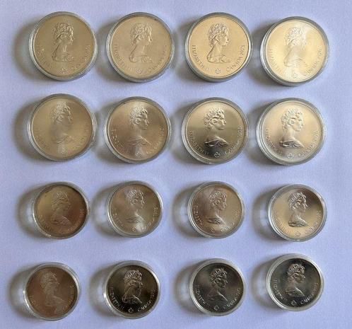 Canada. Montreal Summer Olympics 1976 series - Lot of 16, Postzegels en Munten, Munten | Europa | Niet-Euromunten