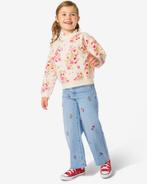 HEMA Kinderjeans wijd bloemen lichtblauw, Verzenden, Nieuw