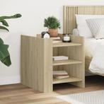 vidaXL Nachtkastje 45x50x50 cm bewerkt hout sonoma, Verzenden, Nieuw, Hout