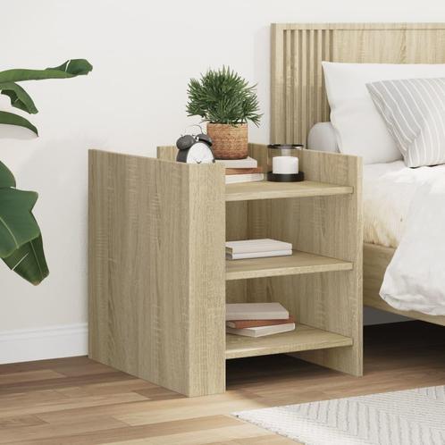 vidaXL Nachtkastje 45x50x50 cm bewerkt hout sonoma, Huis en Inrichting, Slaapkamer | Nachtkastjes, Nieuw, Hout, Verzenden