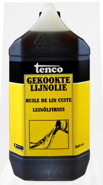 Tenco gekookte lijnolie 5 liter, Doe-het-zelf en Verbouw, Verf, Beits en Lak, Verzenden, Nieuw