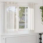 vidaXL Gordijnen voile met doorvoertules 2 st 140x175 cm, Verzenden, Nieuw, Crème