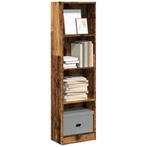 vidaXL Boekenkast 40x24x143 cm bewerkt hout oud houtkleurig, Huis en Inrichting, Kasten | Boekenkasten, Verzenden, Nieuw, Overige houtsoorten