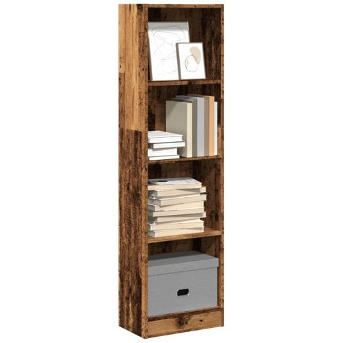 vidaXL Boekenkast 40x24x143 cm bewerkt hout oud houtkleurig, Huis en Inrichting, Kasten | Boekenkasten, Nieuw, Overige houtsoorten
