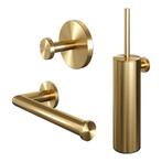 Toiletaccessoire Set Brauer Gold 3-in-1 met PVD coating, Doe-het-zelf en Verbouw, Sanitair, Ophalen of Verzenden, Nieuw, Bad