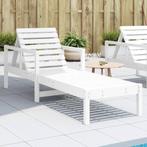 vidaXL Ligstoel 199,5x62x55 cm massief grenenhout wit, Verzenden, Nieuw
