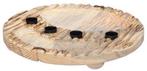 Houten Borrelplank kandelaar rond 30 cm voor 4 kaarsen, Ophalen of Verzenden, Nieuw