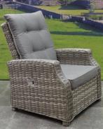 Kreta lounge tuinstoel verstelbaar grijs, Tuin en Terras, Tuinstoelen, Ophalen of Verzenden, Nieuw, Wicker