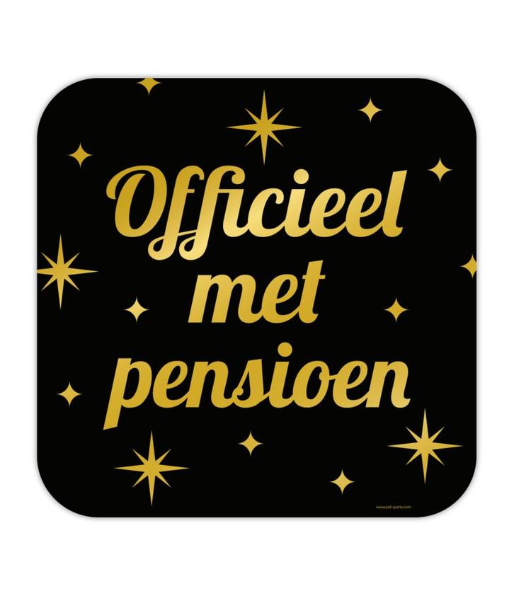 Pensioen Deurbord 50cm, Hobby en Vrije tijd, Feestartikelen, Nieuw, Verzenden