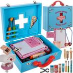 Houten dokters set speelgoed met accessoires in draagkoffer, Nieuw, Ophalen of Verzenden