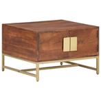 vidaXL Salontafel 67x67x45 cm massief mangohout honingbruin, Huis en Inrichting, Tafels | Salontafels, 50 tot 100 cm, Verzenden
