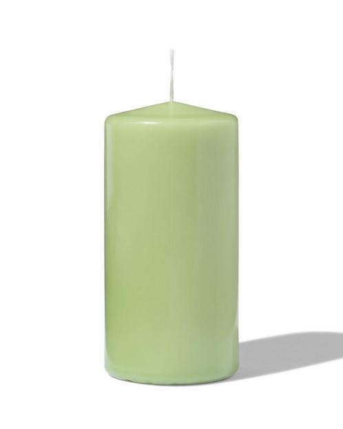 HEMA Stompkaars Ø7x14cm groen, Huis en Inrichting, Woonaccessoires | Kandelaars en Kaarsen, Nieuw, Verzenden