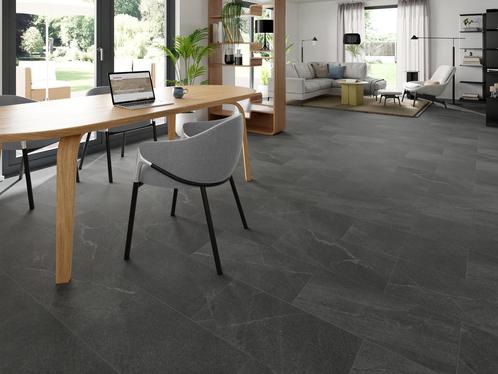 Klik pvc tegel zwart |  Luxury Floors tegel XL Klik Teramo, Huis en Inrichting, Stoffering | Vloerbedekking, Ophalen