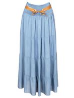 Rok Maxi Jeansblauw, Kleding | Dames, Rokken, Verzenden, Nieuw