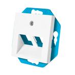 Modular Jack 30° 2-voudig met Centraalplaat V1/J1 Alpin Wit, Ophalen of Verzenden, Nieuw