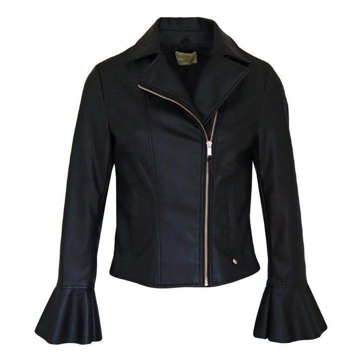 Verysimple • zwart faux leather jasje • 34 (IT40), Kleding | Dames, Truien en Vesten, Zwart, Nieuw, Maat 34 (XS) of kleiner, Verzenden