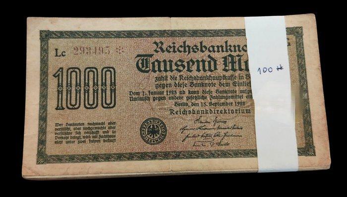 Duitsland. - 100 x 1000 Mark 1922 - Pick 76 (Zonder, Postzegels en Munten, Bankbiljetten | Europa | Niet-Eurobiljetten
