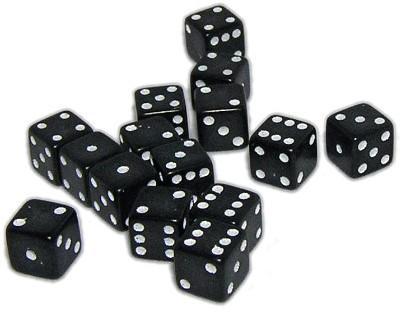 Mini Dobbelstenen 7 mm - Zwart (15 stuks) | Spellenrijk -, Hobby en Vrije tijd, Gezelschapsspellen | Bordspellen, Nieuw, Verzenden
