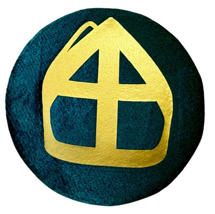 Baretspeld / button Mijter groen, Diversen, Sinterklaas, Nieuw, Ophalen of Verzenden