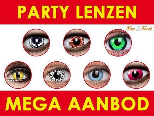 Mega aanbod Partylenzen - Funlenzen - Kleurlenzen, Sieraden, Tassen en Uiterlijk, Uiterlijk | Cosmetica en Make-up, Ogen, Toebehoren