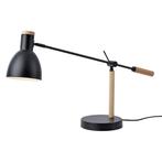lux.pro Tafellamp Watford bureaulamp 67 cm E27 zwart en hout, Nieuw, Verzenden