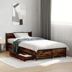 vidaXL Bedframe met lades bewerkt hout gerookt eikenkleurig, Huis en Inrichting, Slaapkamer | Bedden, Verzenden, Nieuw, Bruin