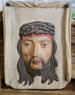 sculptuur, Christ with Crown of Thorns - Hand-Carved - 26 cm, Antiek en Kunst