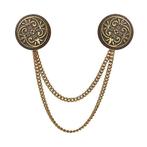 Fako Bijoux® - Vestsluiting - Vestclip - Schild Met Ketting, Verzenden, Nieuw