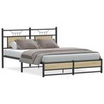 vidaXL Bedframe zonder matras hout sonoma eikenkleurig, Huis en Inrichting, Slaapkamer | Bedden, Bruin, Verzenden, Overige maten