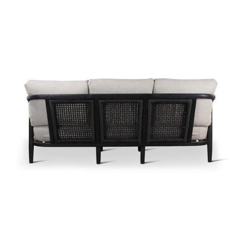 Loungeset Anais | 3-zit | teak ebony | zwarte weving | inc.., Tuin en Terras, Overige Tuin en Terras, Nieuw, Verzenden