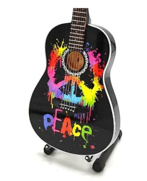 Miniatuur gitaar Peace met gratis standaard, Verzamelen, Muziek, Artiesten en Beroemdheden, Pop, Beeldje of Miniatuur, Nieuw, Ophalen of Verzenden