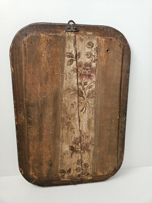 Wandspiegel - Hout - Spiegel met lijst van wortelnoten hout, Antiek en Kunst, Curiosa en Brocante
