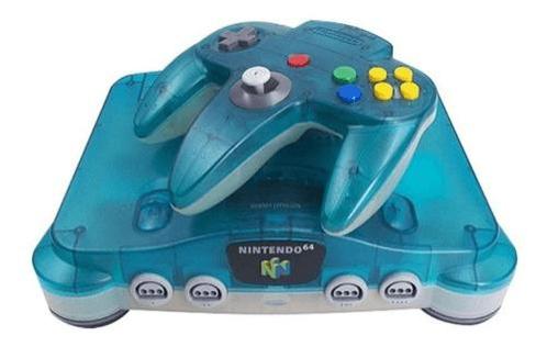 Nintendo N64 Console - Ice Blue Clear / Blauw, Spelcomputers en Games, Spelcomputers | Nintendo 64, Zo goed als nieuw, Verzenden