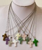 10 katholieke kruisen van: amethist; nefriet; groene onyx;, Antiek en Kunst