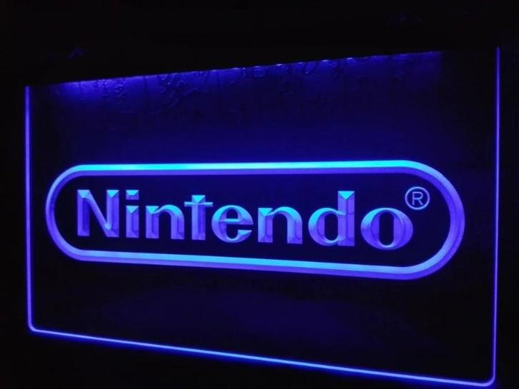 Nintendo game neon bord lamp LED verlichting reclame lichtba, Verzamelen, Merken en Reclamevoorwerpen, Nieuw, Verzenden