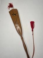 Handwaaier - Olive - Ventaglio a coccarda, Antiek en Kunst