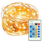 Ledmaxx 20 meter koperkabel met 200 leds incl. afstandsbe..., Huis en Inrichting, Ophalen of Verzenden, Nieuw