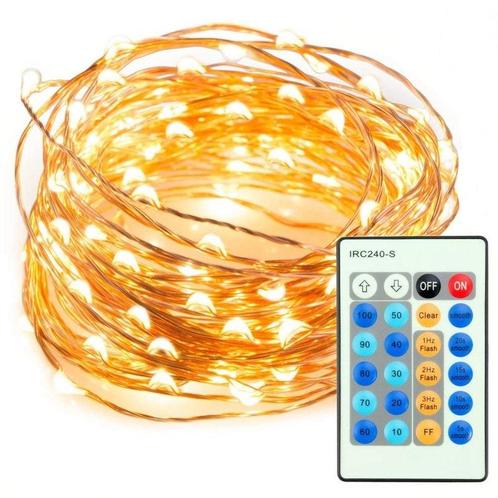 Ledmaxx 20 meter koperkabel met 200 leds incl. afstandsbe..., Huis en Inrichting, Lampen | Overige, Nieuw, Ophalen of Verzenden