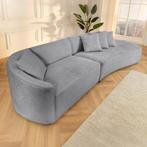 Moderne bank ATELIER L 330cm grijs Bouclé XXL bank incl., Huis en Inrichting, Banken | Bankstellen, Ophalen of Verzenden, Nieuw