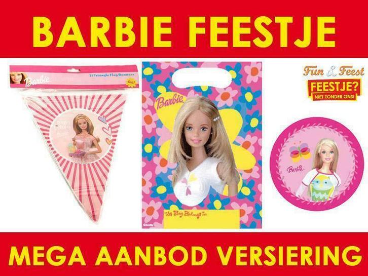 Barbie kinderfeestje feestartikelen & versiering, Hobby en Vrije tijd, Feestartikelen, Verjaardag, Versiering, Nieuw, Ophalen of Verzenden