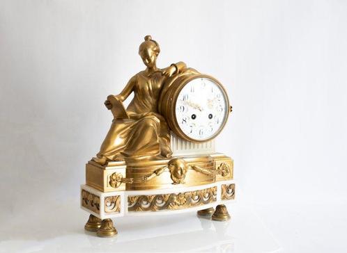 Pendule Lodewijk XVI-stijl - Verguld brons - 1850-1900 -, Antiek en Kunst, Antiek | Klokken