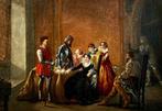 Italiaanse school (XIX) - Scena di corte con Maria De Medici, Antiek en Kunst, Kunst | Schilderijen | Klassiek